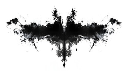 Mesmerizing Symmetrical Ink Blot Rorschach Style Abstract Artwork