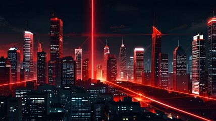 Obraz premium country skyline at night