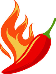 Spicy Chili with Flame