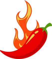 Spicy Chili with Flame