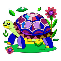 Fototapeta premium tortoise vector art, tortoise illustration, graphics tortoise icon