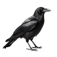 Fototapeta premium raven bird transparent background 
