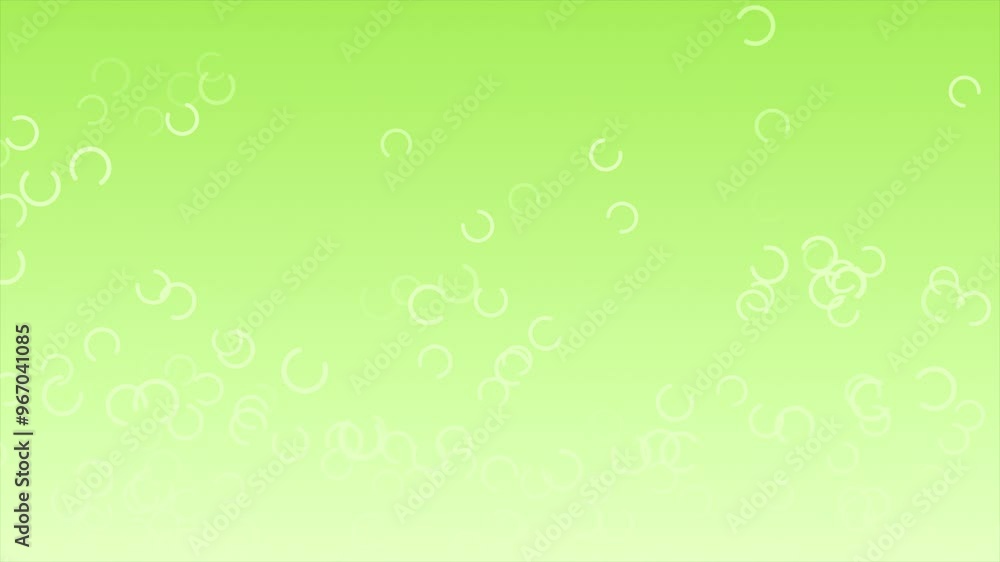 Poster lime green color c shaped multiple particles moving upwards futuristic geometrical background