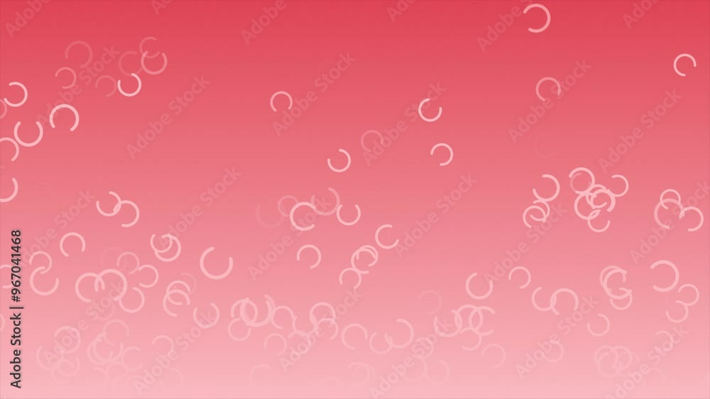 Poster red color c shaped multiple particles moving upwards futuristic geometrical background