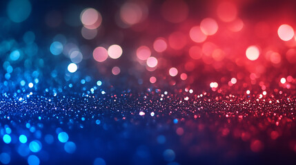 Red white and blue bokeh background