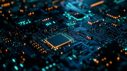 Obraz premium Computerplatine, Konzept Digitalisierung