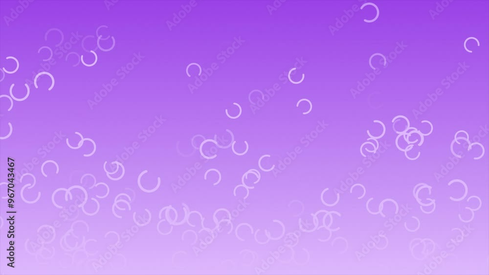 Poster purple color c shaped multiple particles moving upwards futuristic geometrical background