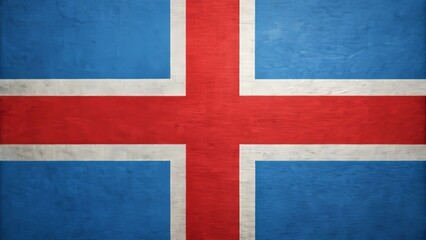 Fototapeta premium The Red Cross of St. George on a blue background, a national emblem of England, symbolizes protection and