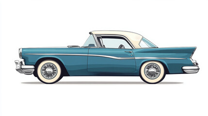 Classic Car Elegance: A Stylish 1950s Vintage Convertible with Iconic Chrome Design, Polished Detailing, Nostalgia, and Performance - The Ultimate Americana Collector's Item Roadster