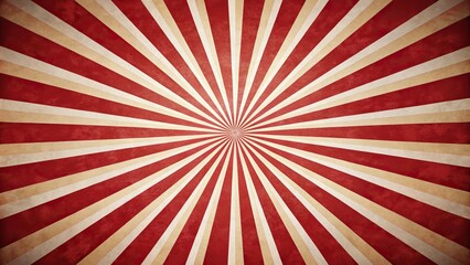 Fototapeta premium Vintage sunburst red and white retro background close-up