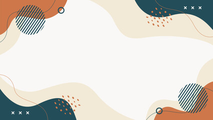 Abstract organic background vector in pastel colors, minimalist geometric wallpaper. Suitable for template designs, posters, covers, banners, web, and pages