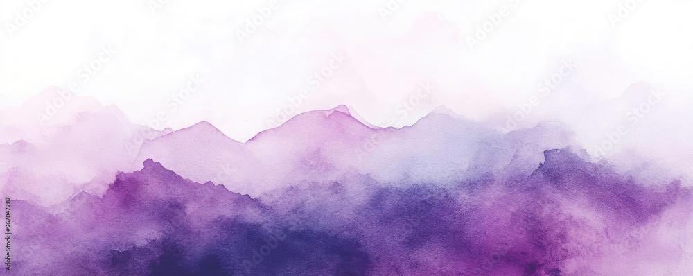 Poster a serene abstract landscape featuring soft purple hues and gentle gradients, ideal for backgrounds a