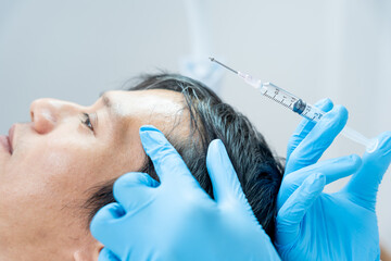 Specialist of hair injection hair tonic for Asian man, damaged hair, hair loss, thinning problem,...