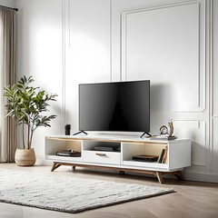 modern living room, tv cabinet in room