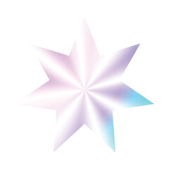 Holographic sticker for Sale, discount, tags, label, emblem. Hologram gradient shapes for 100 % original, high quality product. Isolated Vector illustration.