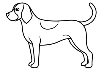 Beagle silhouette vector illustration