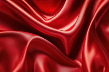 Obraz premium Luxurious Red Satin Fabric for Valentines Day