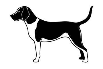 Beagle silhouette vector illustration