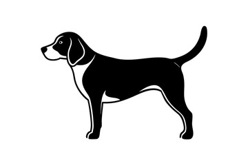 Beagle silhouette vector illustration