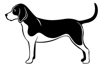 Beagle silhouette vector illustration