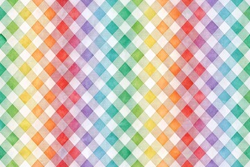 watercolor gingham pattern with artistic blend of colors