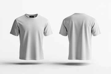 Fototapeta premium White T-shirt template, front and back view