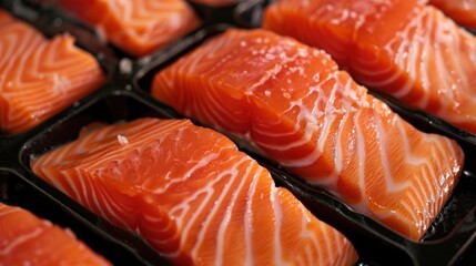Fresh Atlantic Salmon: A fillet of pink salmon loaded with omega-3 fatty acids. Perfect for grilling, baking, or pan-searing to create a heart-healthy and delicious meal.
