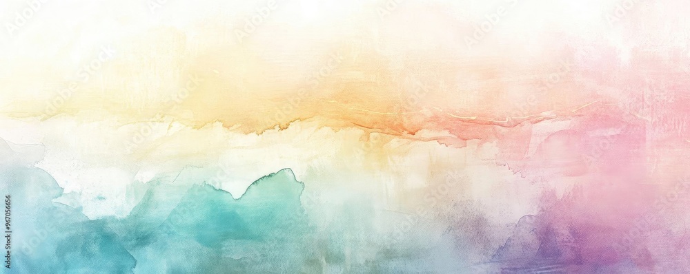 Poster a beautiful abstract watercolor background featuring soothing pastel colors and a serene gradient ef