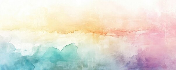 Obraz premium A beautiful abstract watercolor background featuring soothing pastel colors and a serene gradient effect, perfect for design projects.