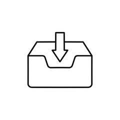 Fototapeta premium Inbox icon,vector illustration. Flat design style. vector inbox icon illustration isolated on White background, inbox icon Eps10. inbox icons graphic design vector symbols.