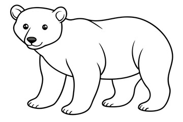 Bear Cub silhouette vector illustration