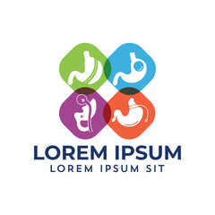 Adjustable Gastric Band, Roux-en-Y Gastric Bypass, Gastric Balloon, Laparoscopic Sleeve Gastrectomy, Weight Loss Surgery vector Illustration logo icon