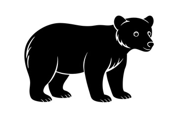 Bear Cub silhouette vector illustration