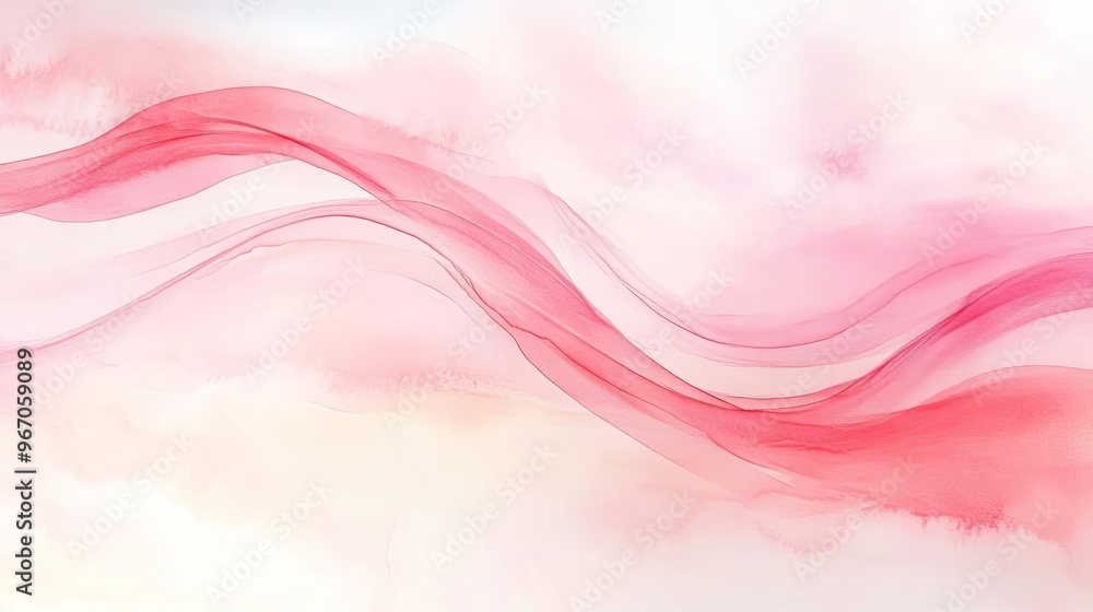 Poster a soft, flowing abstract background featuring gentle pink hues and smooth lines, perfect for modern 