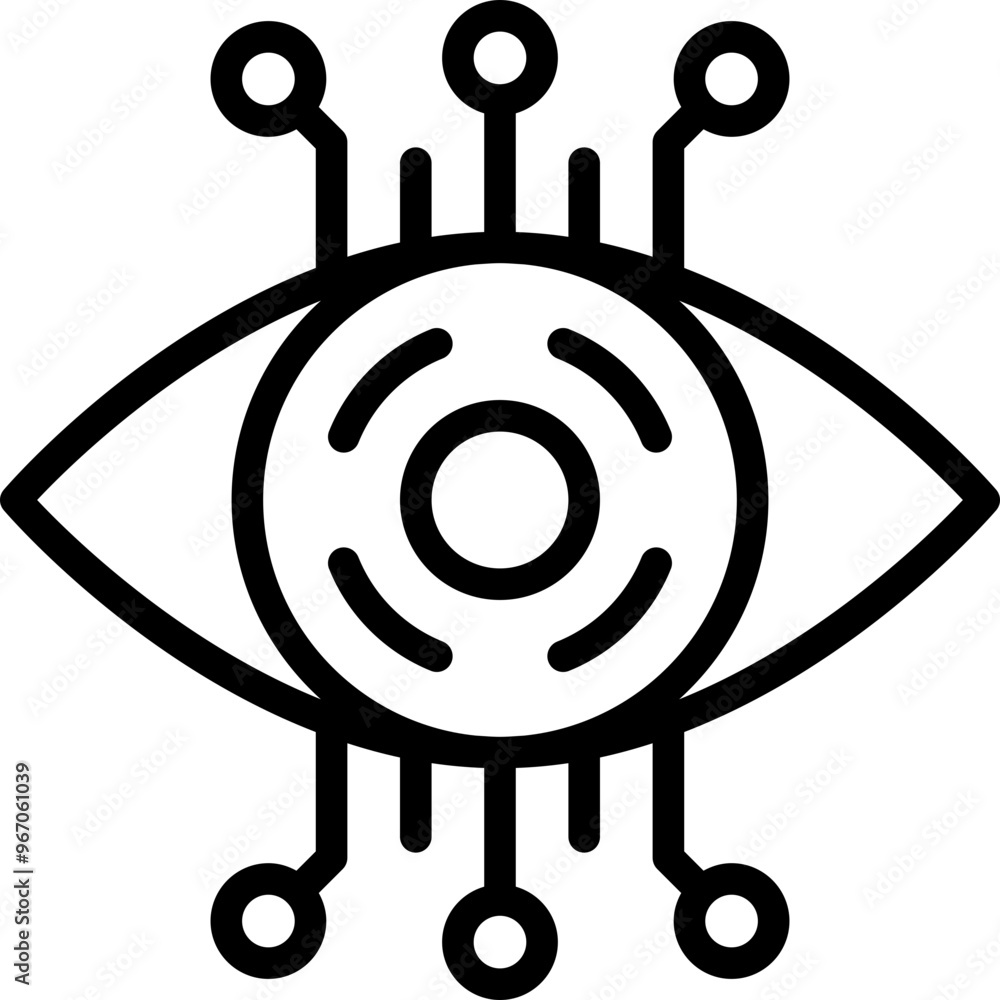 Sticker bionic eye icon