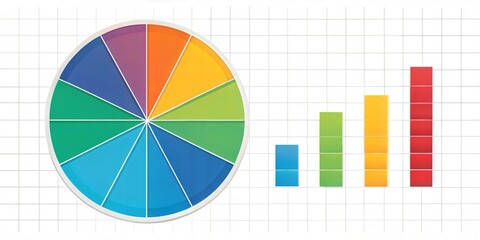 Obraz premium chart with colorful pie graph