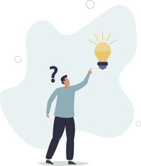 Question and answer, q and a or solution to solve problem, FAQ frequently asked question, help or creative thinking idea concept.flat design with people.