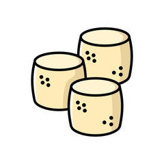 marshmallow icon vector design template simple and clean