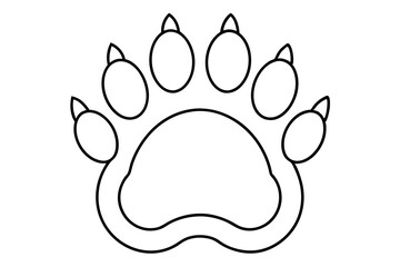 Bear paw silhouette vector illustration