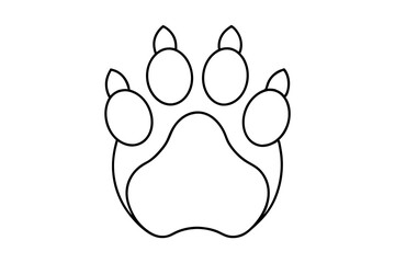 Bear paw silhouette vector illustration