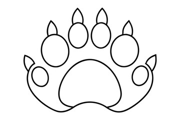 Bear paw silhouette vector illustration