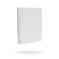 empty white book icon isolated on white background, cartoon style, 3d render