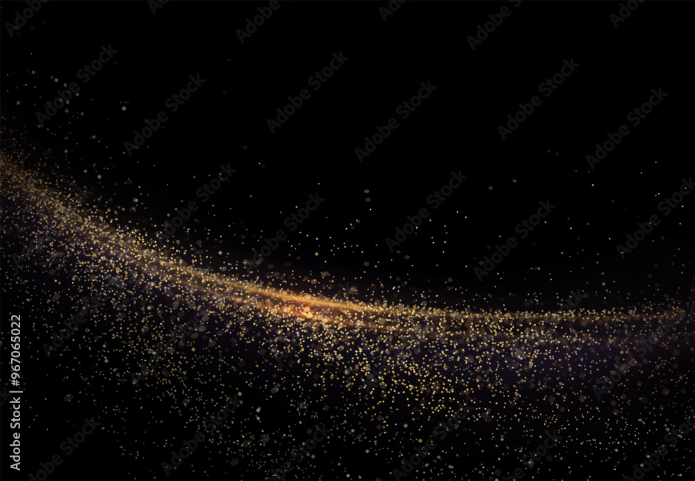 Canvas Prints gorgeous composition with isolated gold oval arcs with small tinsel.
