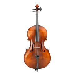 Fototapeta premium High-quality wooden cello display with a polished finish, showcasing craftsmanship and design suitable for performance or decoration