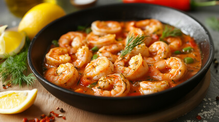 Cajun shrimp pan