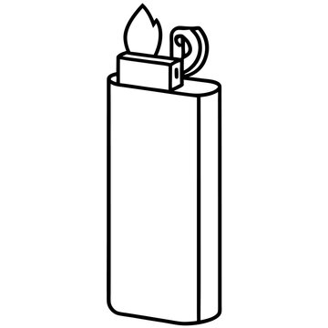 recommend clip art: lighter outline coloring book page line art illustration digital drawing