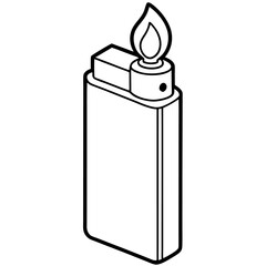 Fototapeta premium lighter outline coloring book page line art illustration digital drawing