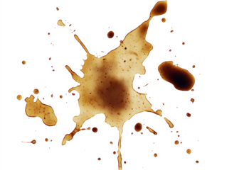 Coffee splatter spray, png stock photo file cut out and isolated on a transparent background