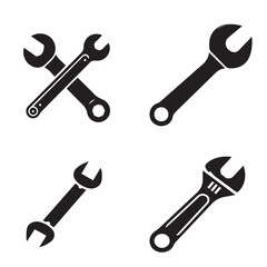 Spanners Vs Wrenches set -Wrenches Archives Tool set - Silhouette of Wrenches Archives - Total Tool