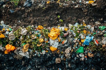 Obraz premium Waste landfill illustration created with Generative AI